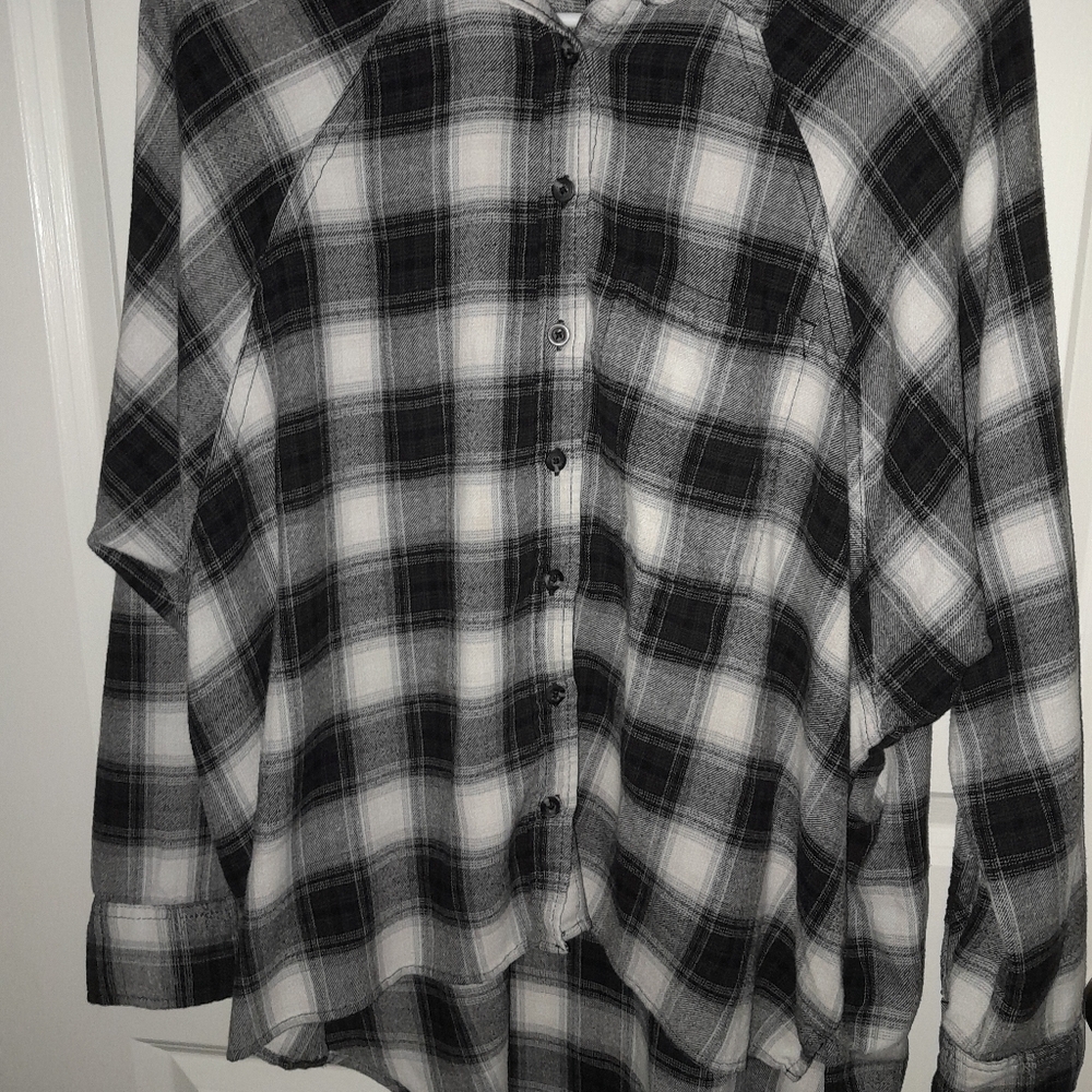 SO Black and White Plaid Jacket